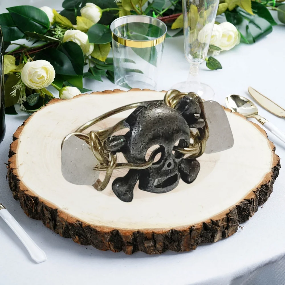 Skull and Crossbones Hand-Wired Ring